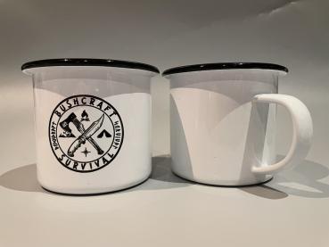 Emaille Tasse "Bushcraft&Survival"